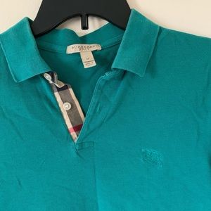 Green Burberry polo shirt